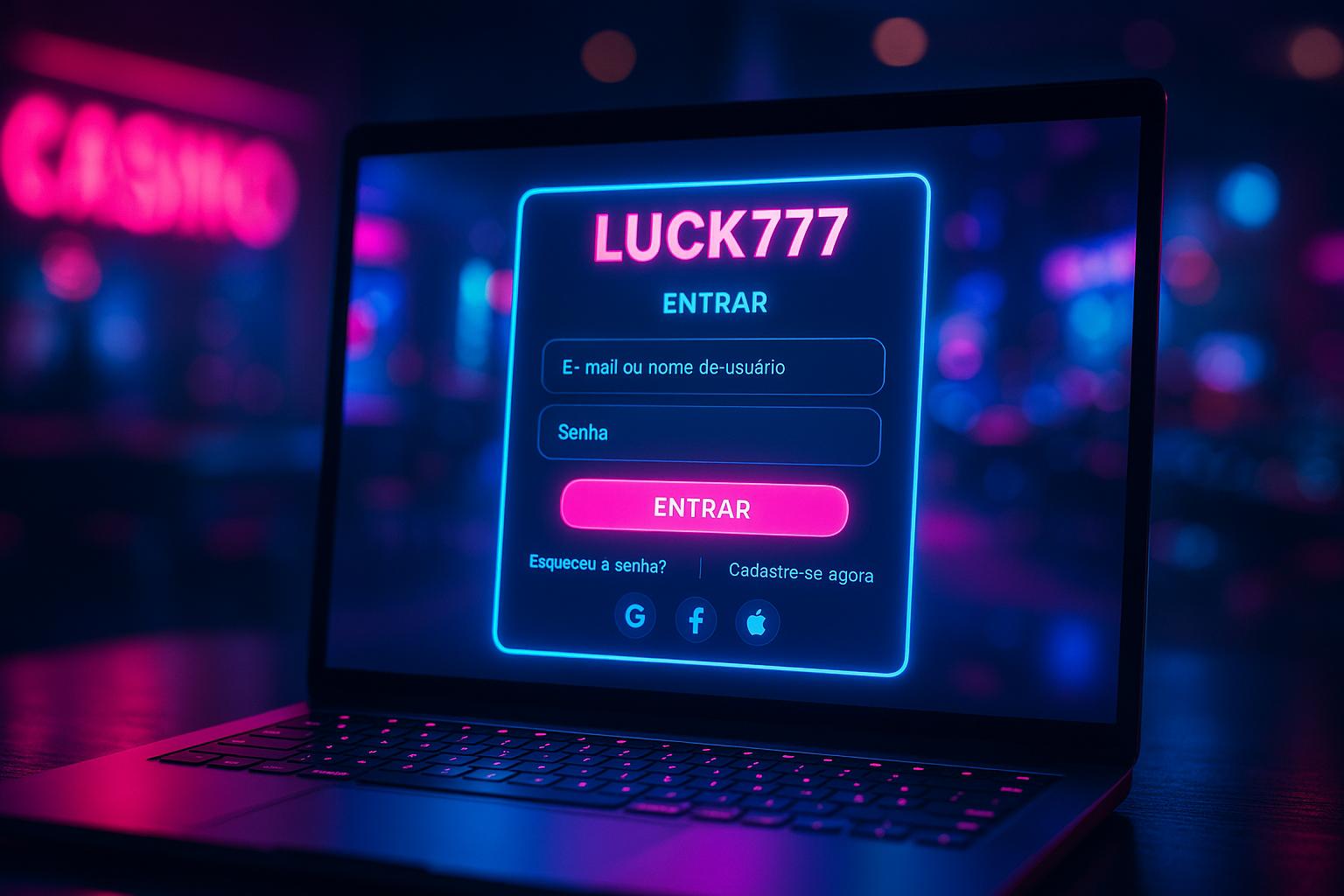 Criar uma nova Conta no plataforma LUCK777